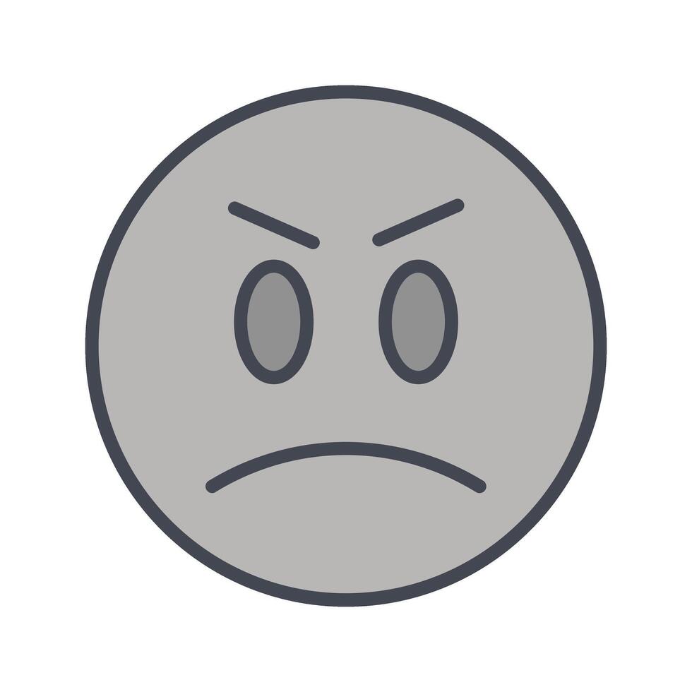 Angry Face Icon Design vector