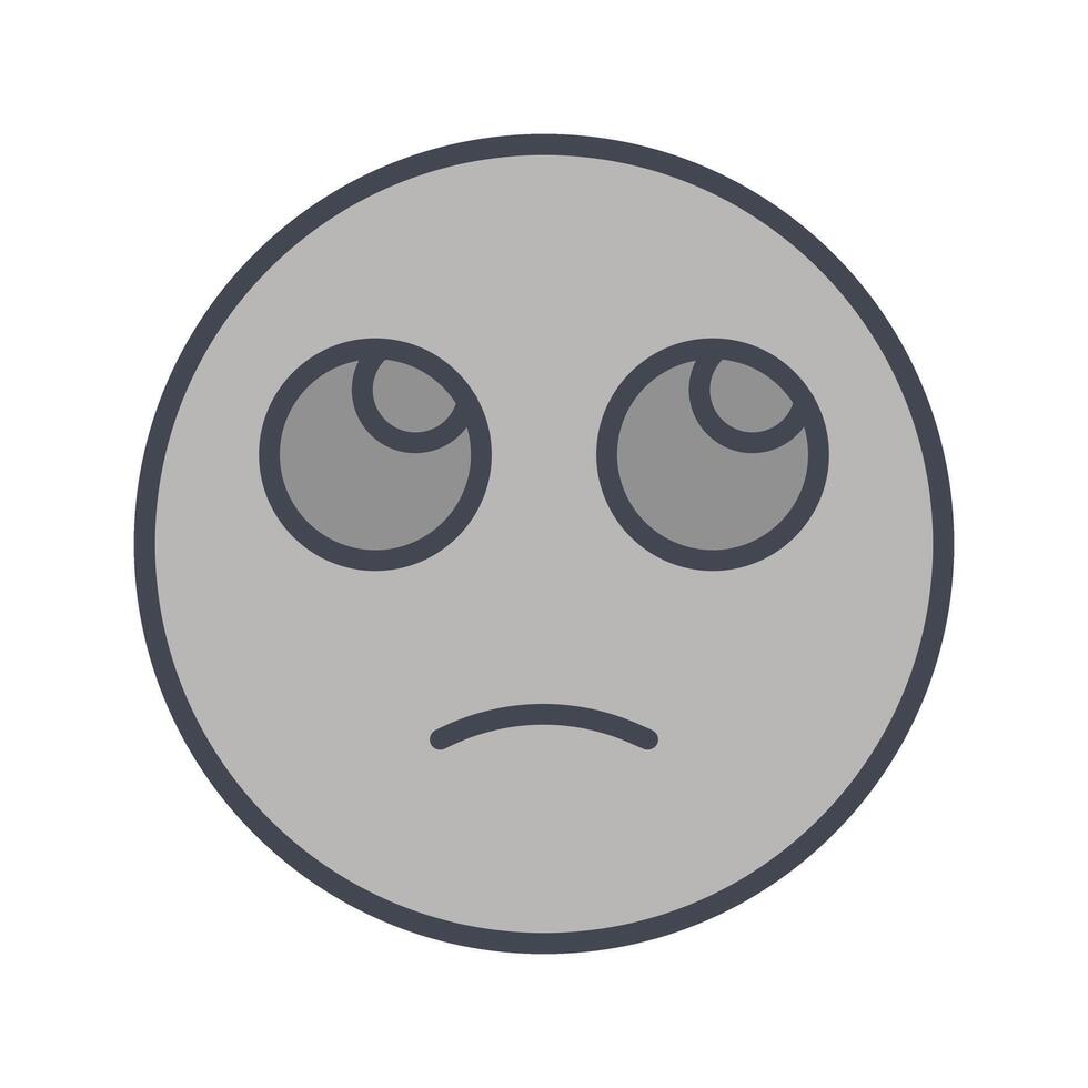 Face with Rolling Eyes Icon Design vector