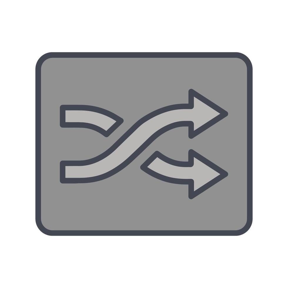 Shuffle Tracks Button Icon Design vector