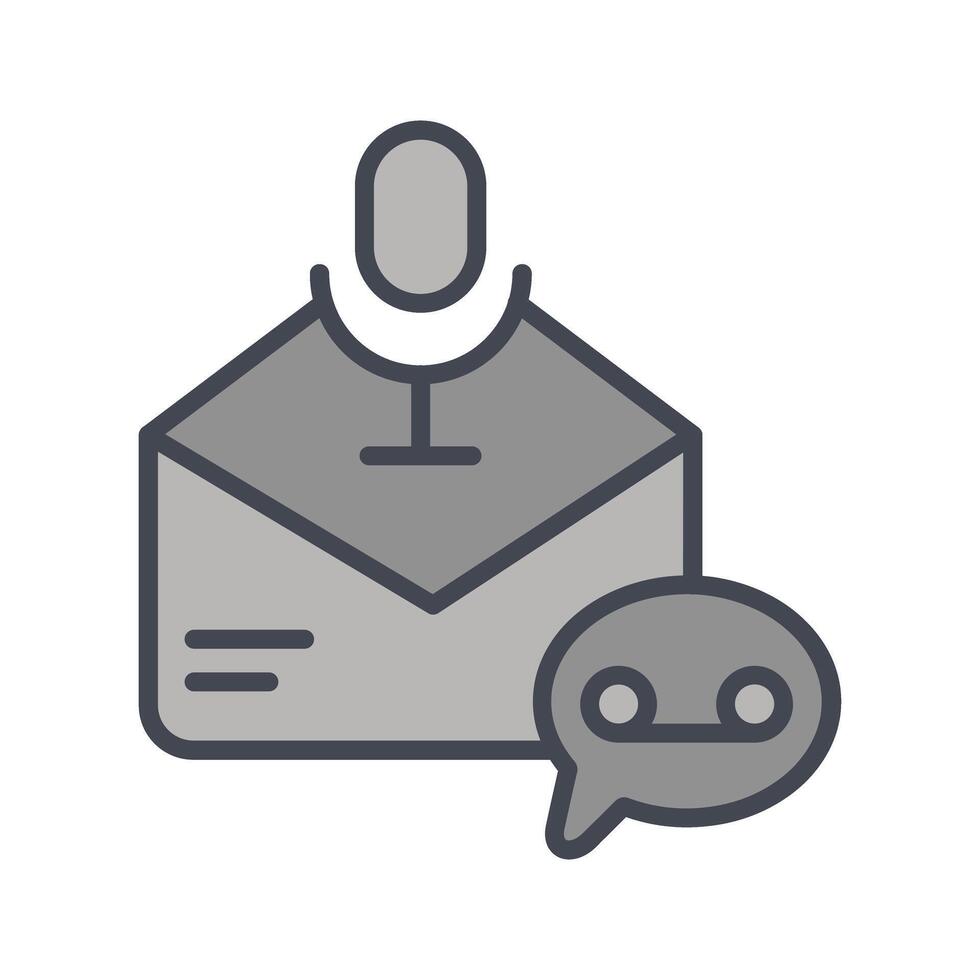 Voice Message Icon Design vector