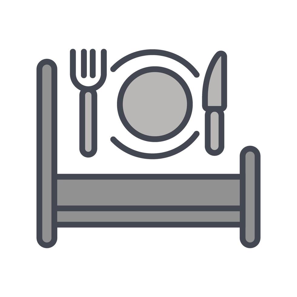 Breakfast in Bed Icon Design vector