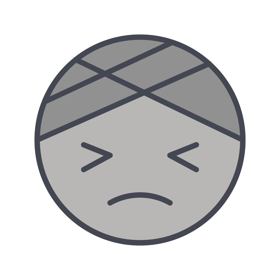 Face with Head-Bandage Icon Design vector