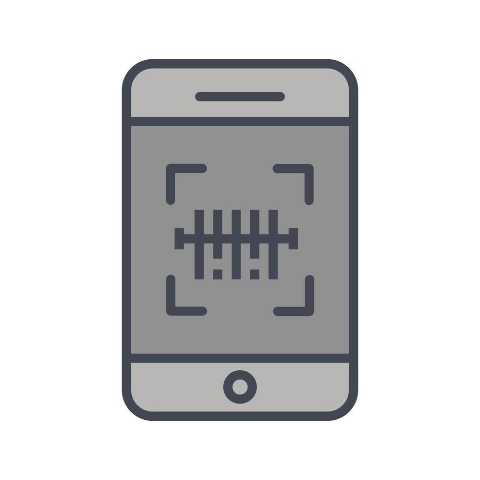 Mobile Scanning Icon Design vector