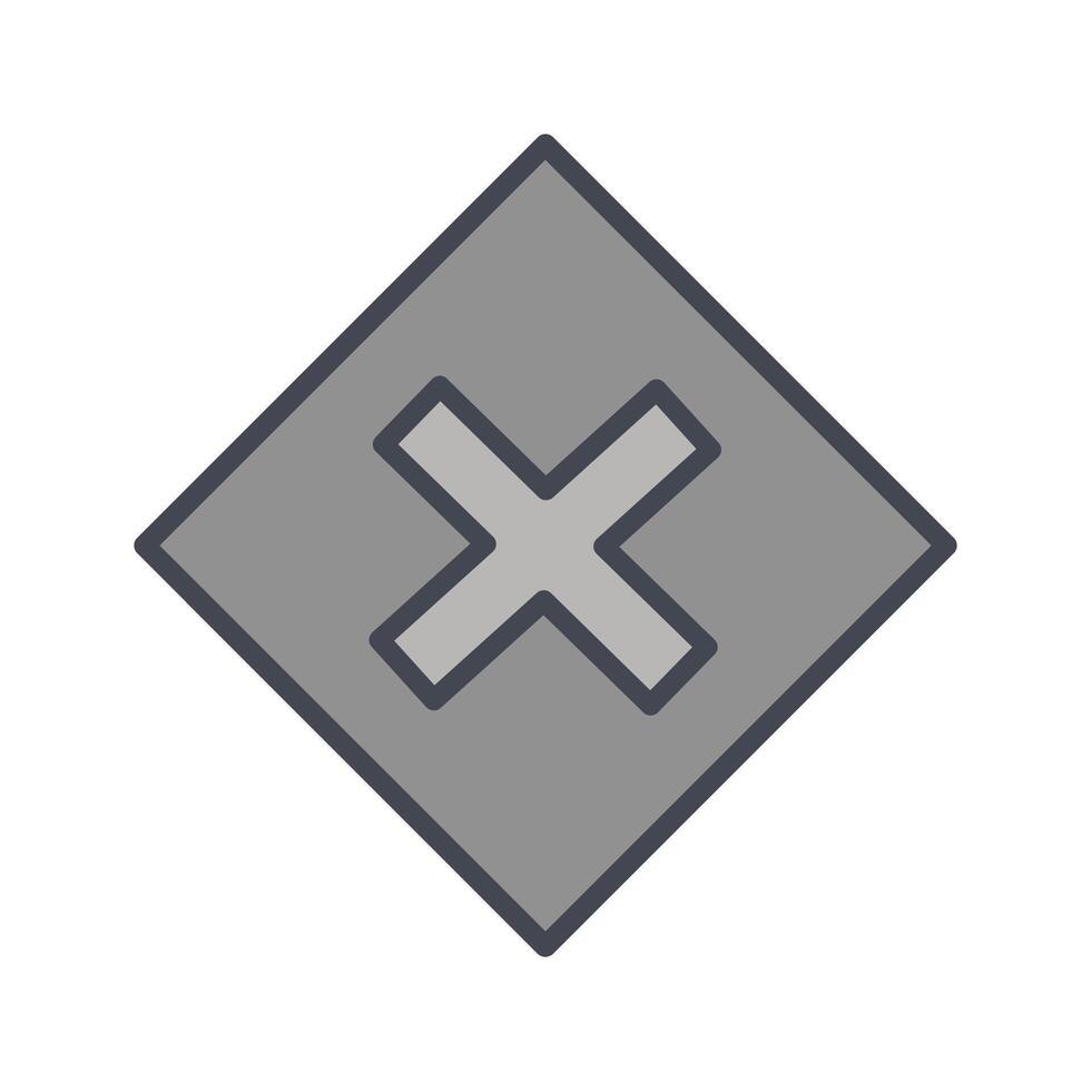 Multiplication Sign Icon Design vector