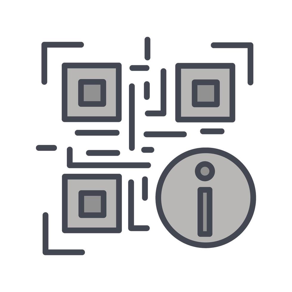 QR Code Information Icon Design vector