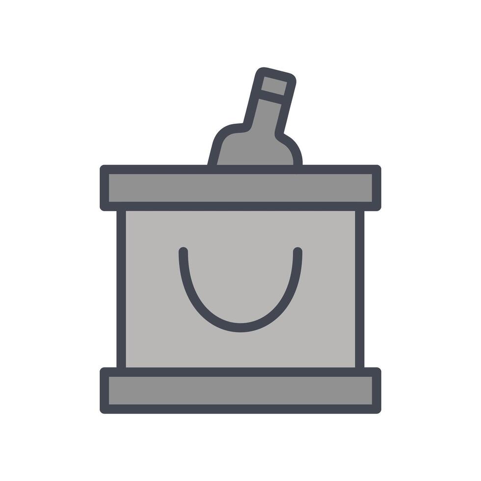 Wine Cooler Icon Design vector