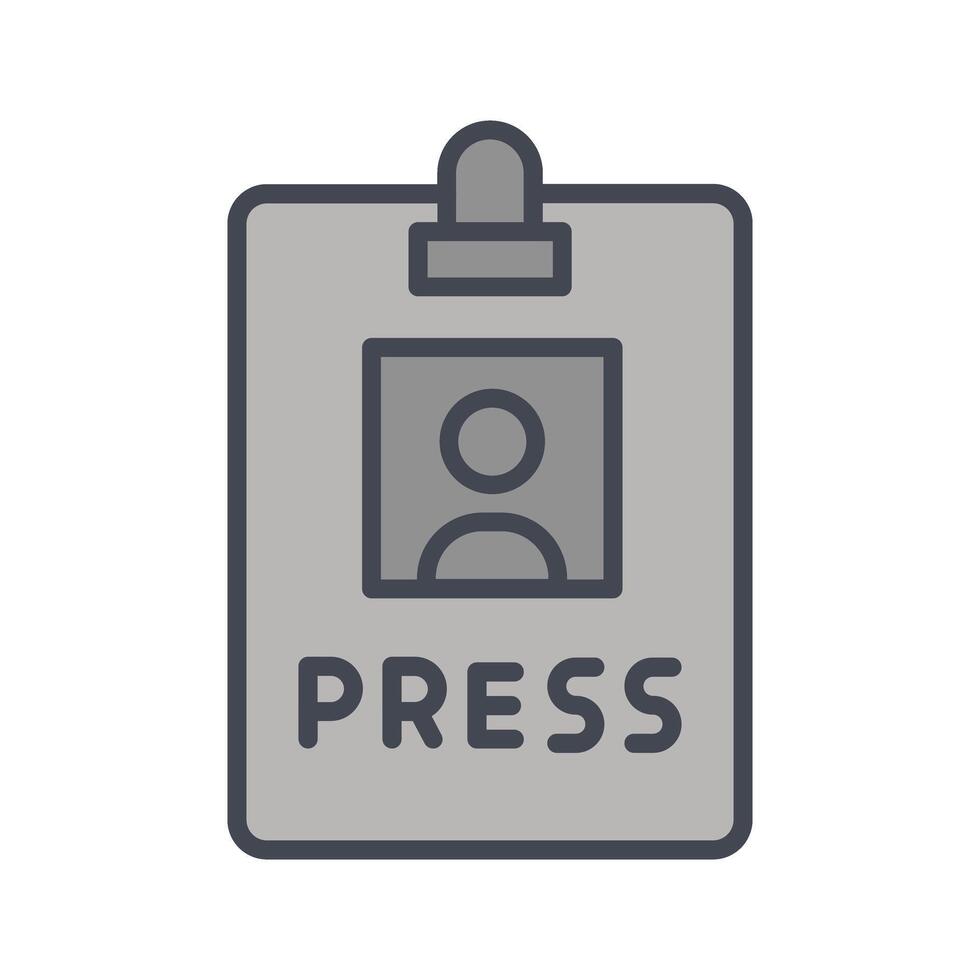Press Pass Icon Design vector