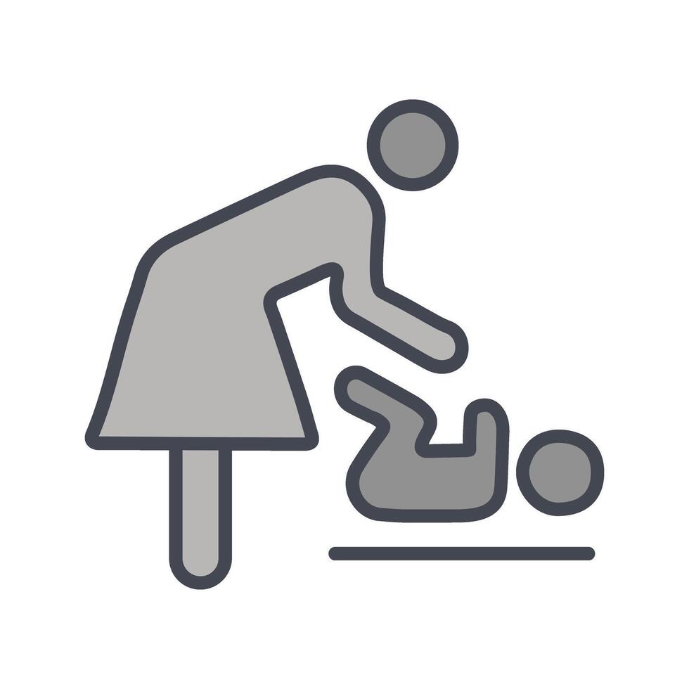 Changing Table Icon Design vector