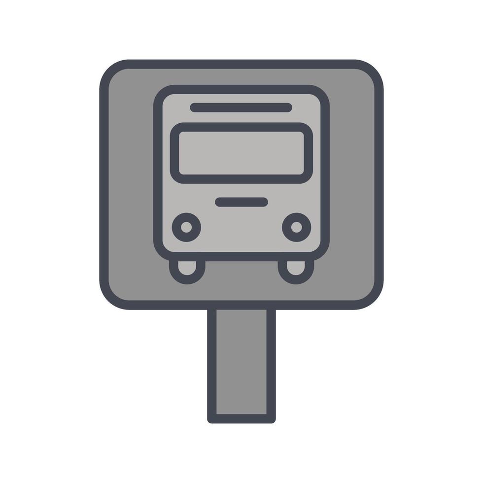 Bus Stop Icon Design vector