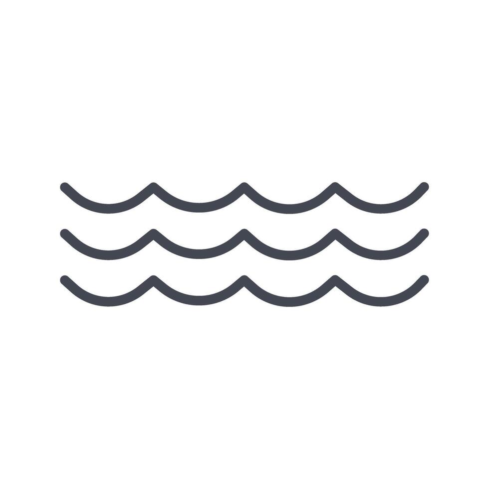 Water Wave Icon Design vector