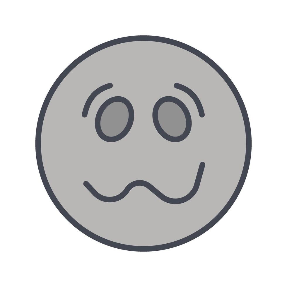 Woozy Face Icon Design vector