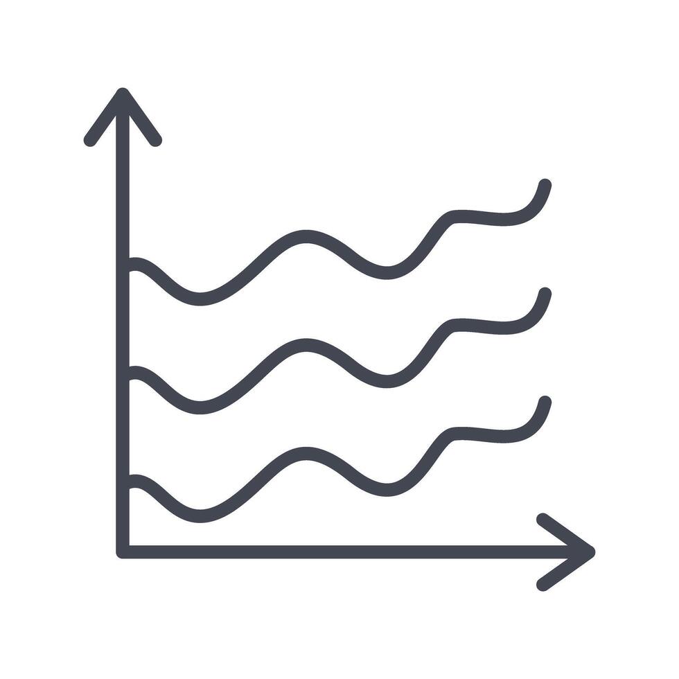 Spline Chart Icon Design vector