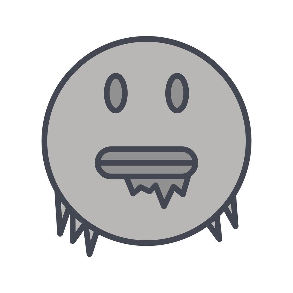 Cold Face Icon Design vector