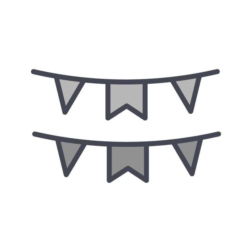 Bunting Flags Icon Design vector