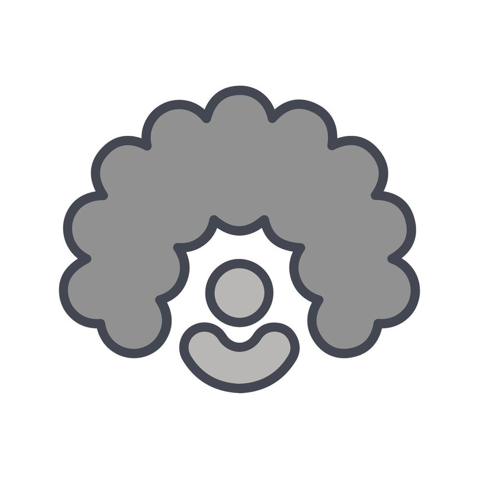 Clown Wig Icon Design vector