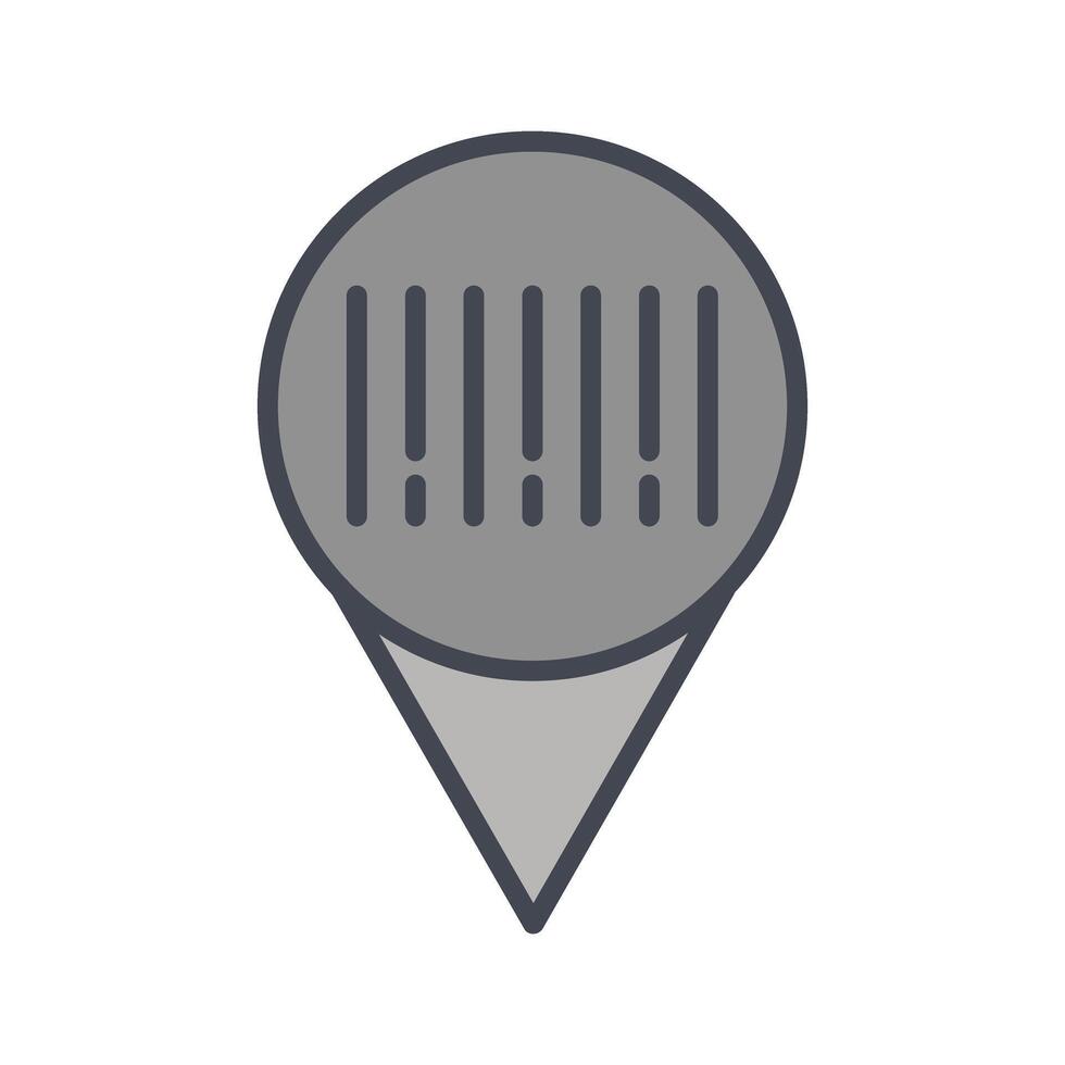 Barcode Location Icon Design vector