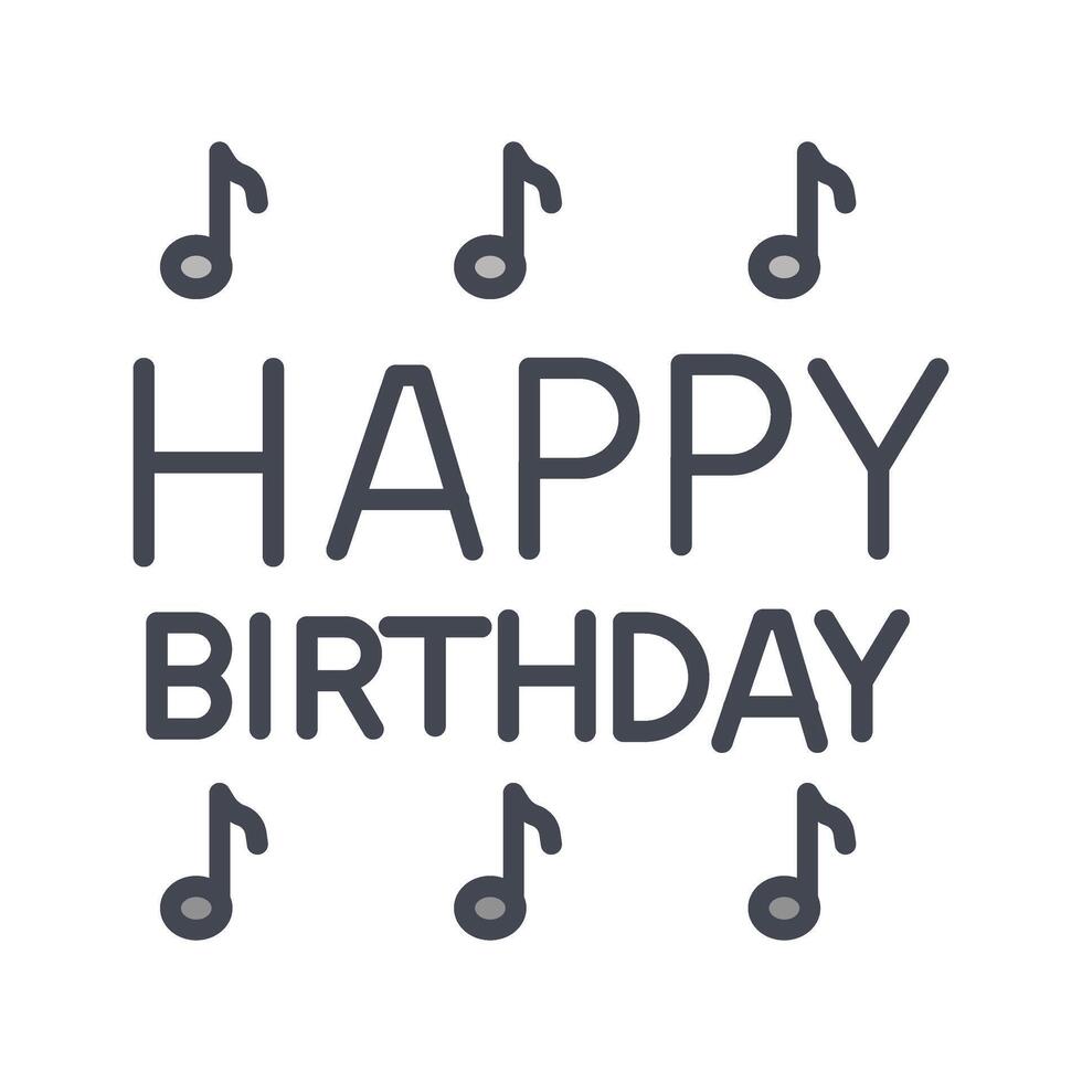 Happy Birthday Song Icon Design vector