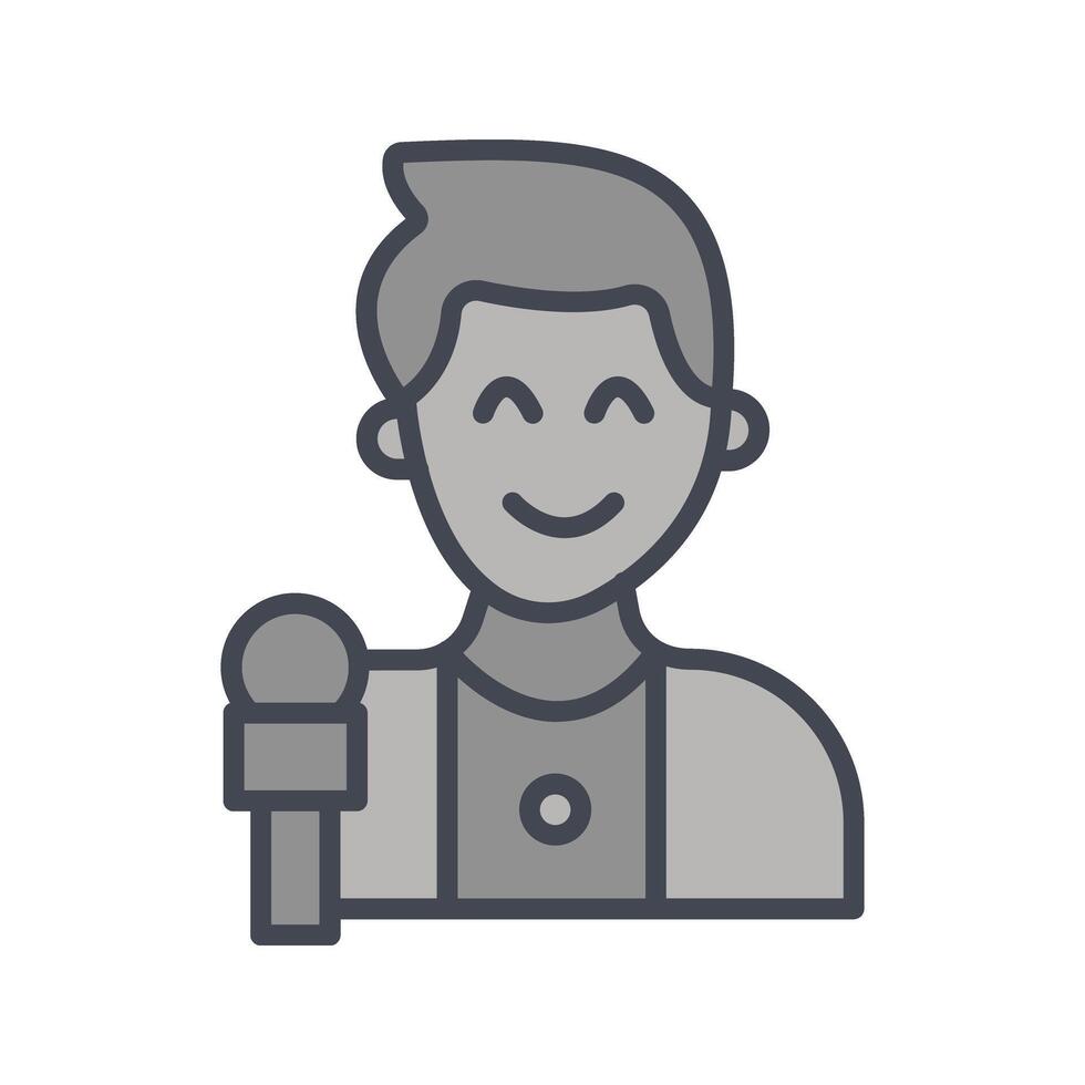 News Correspondent Icon Design vector