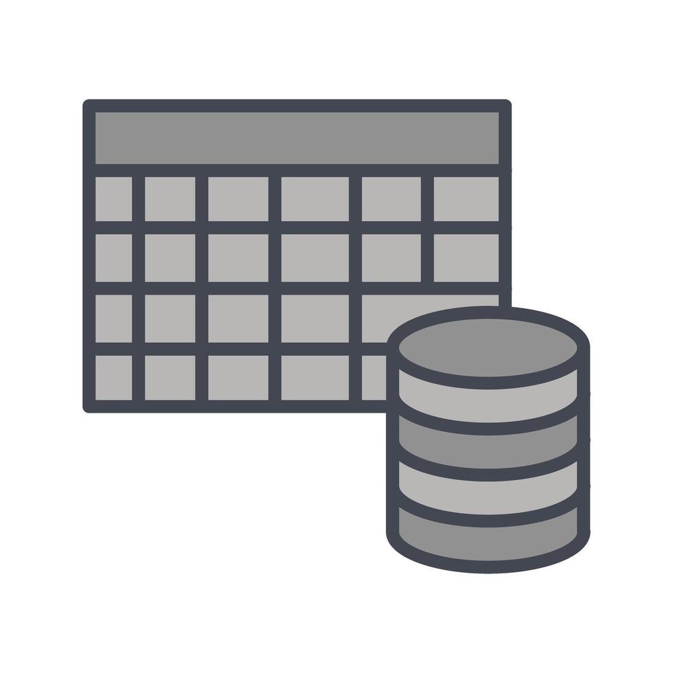 Table Data Icon Design vector