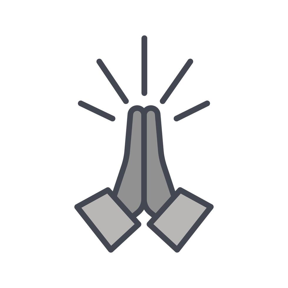 Folded Hands Icon Design vector