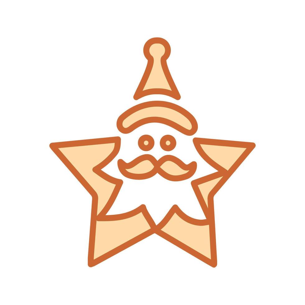 Santa Star Icon Design vector