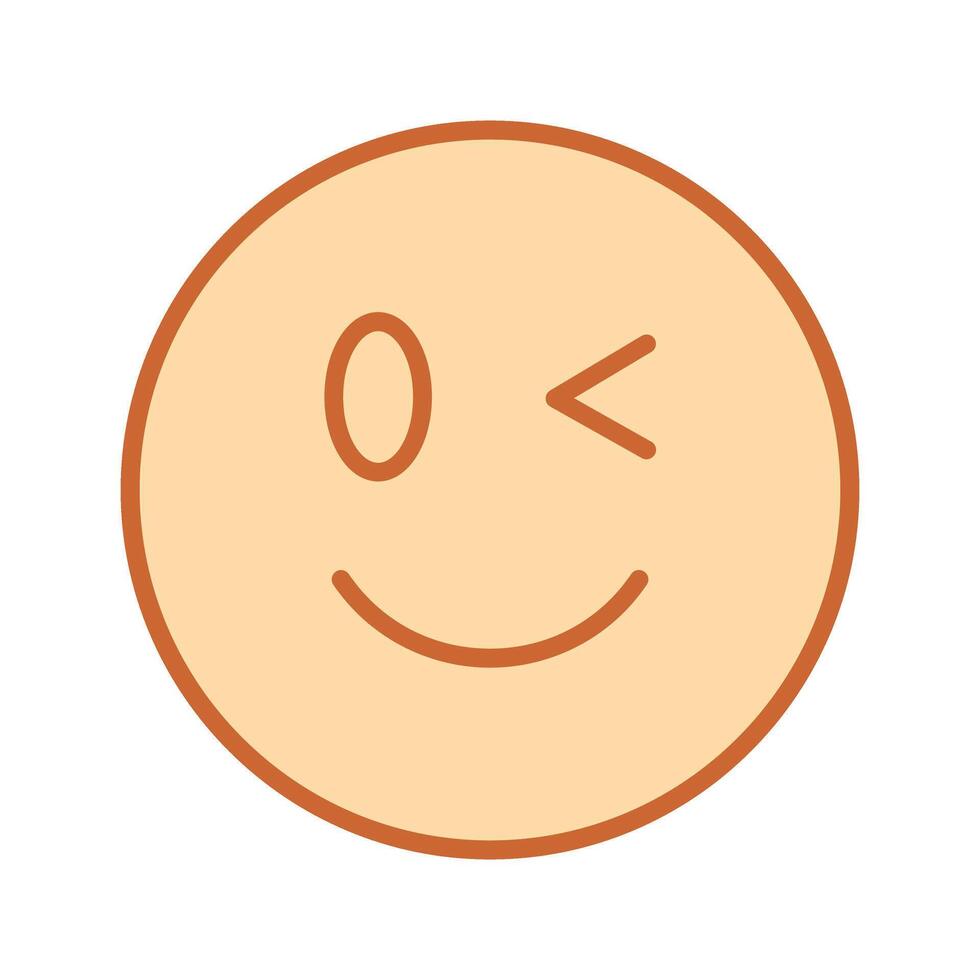 Winking Face Icon Design vector