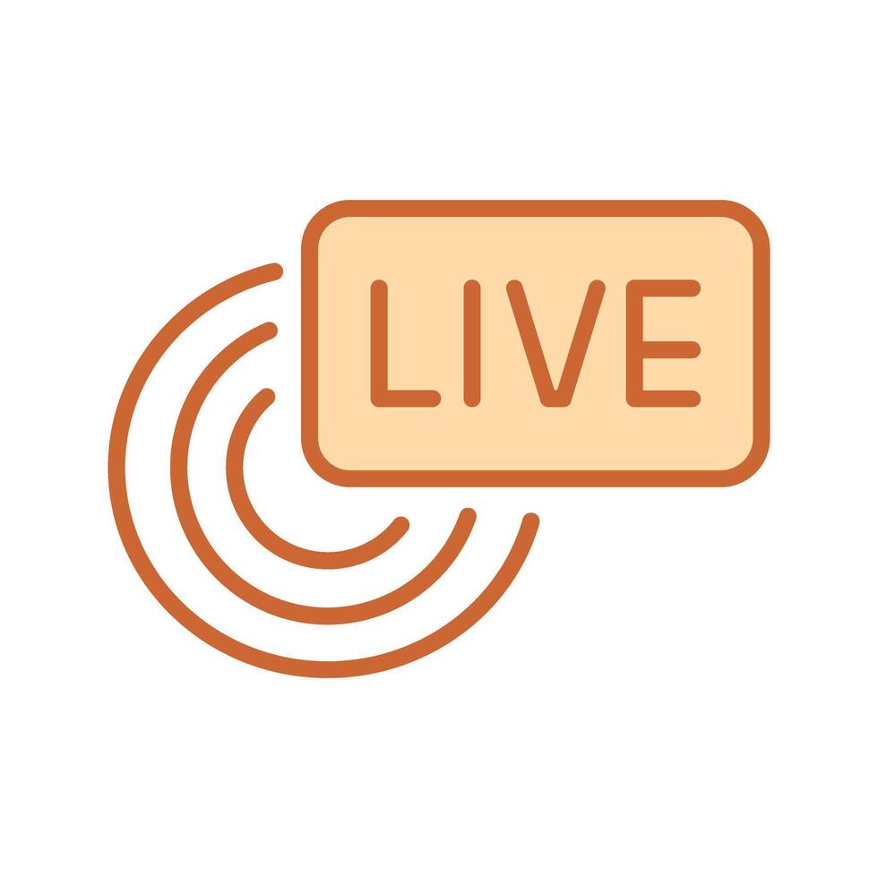 Live Broadcast Icon Design vector