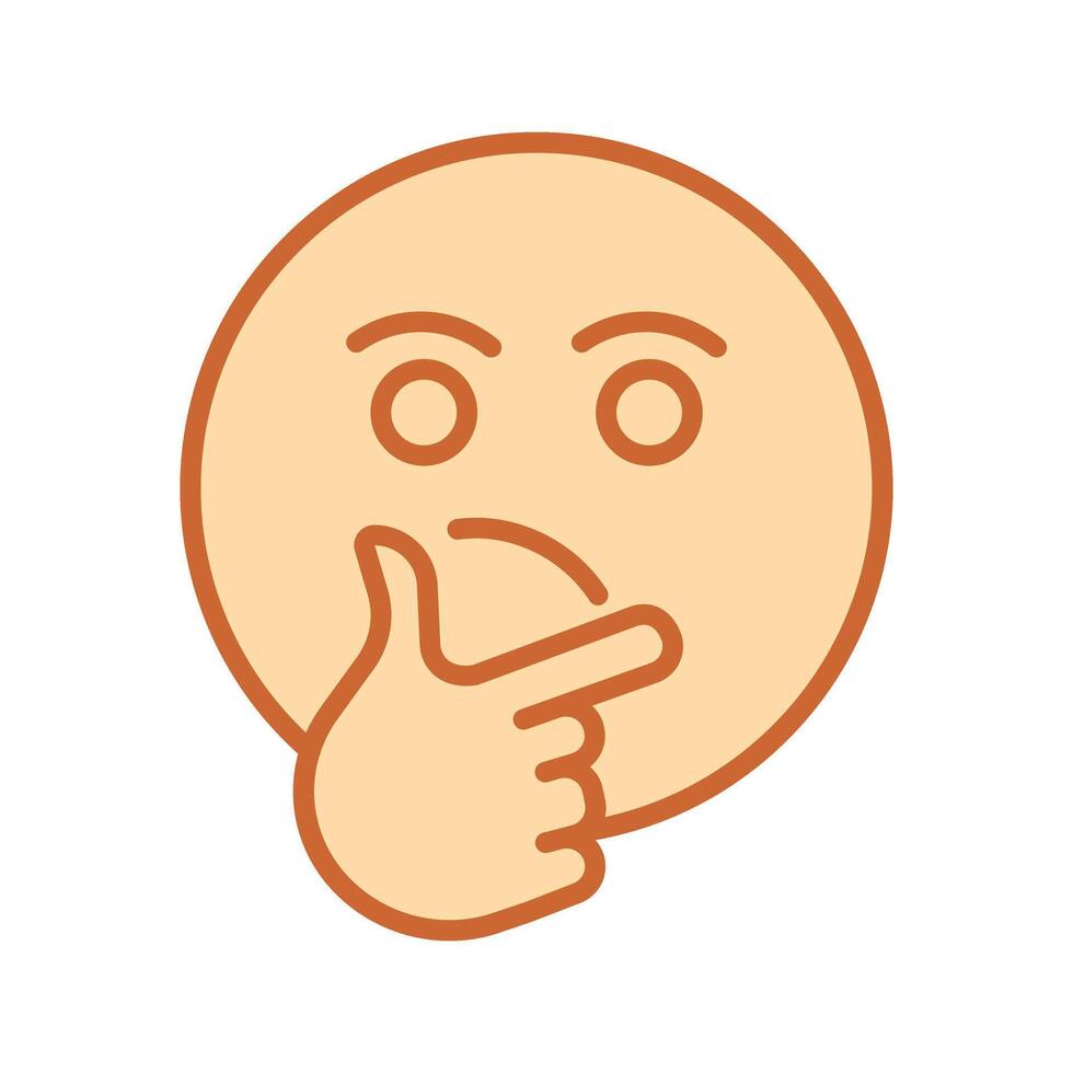 Thinking Face Icon Design vector