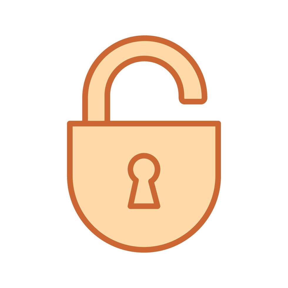 Open Lock Icon Design vector