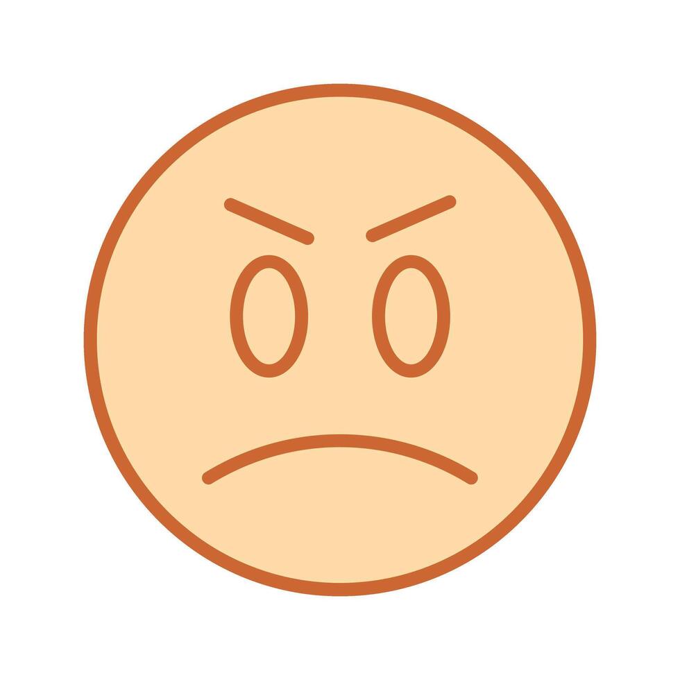 Angry Face Icon Design vector