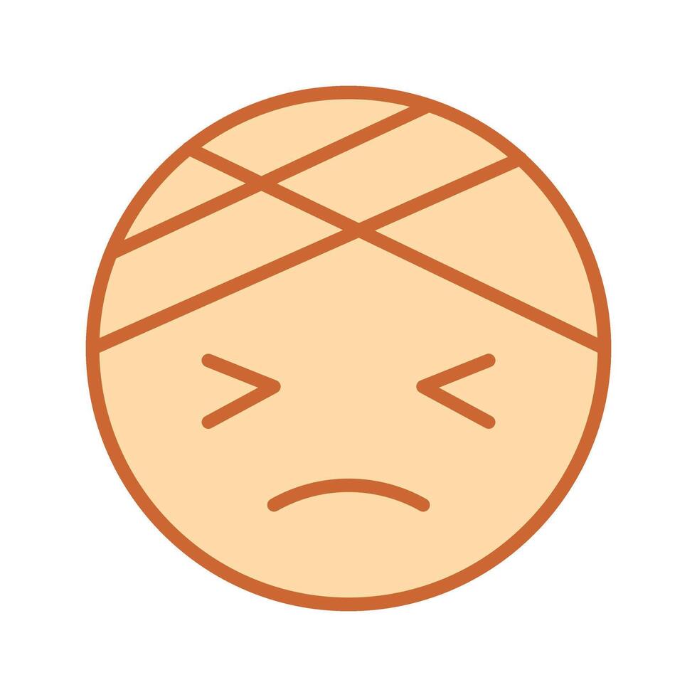 Face with Head-Bandage Icon Design vector