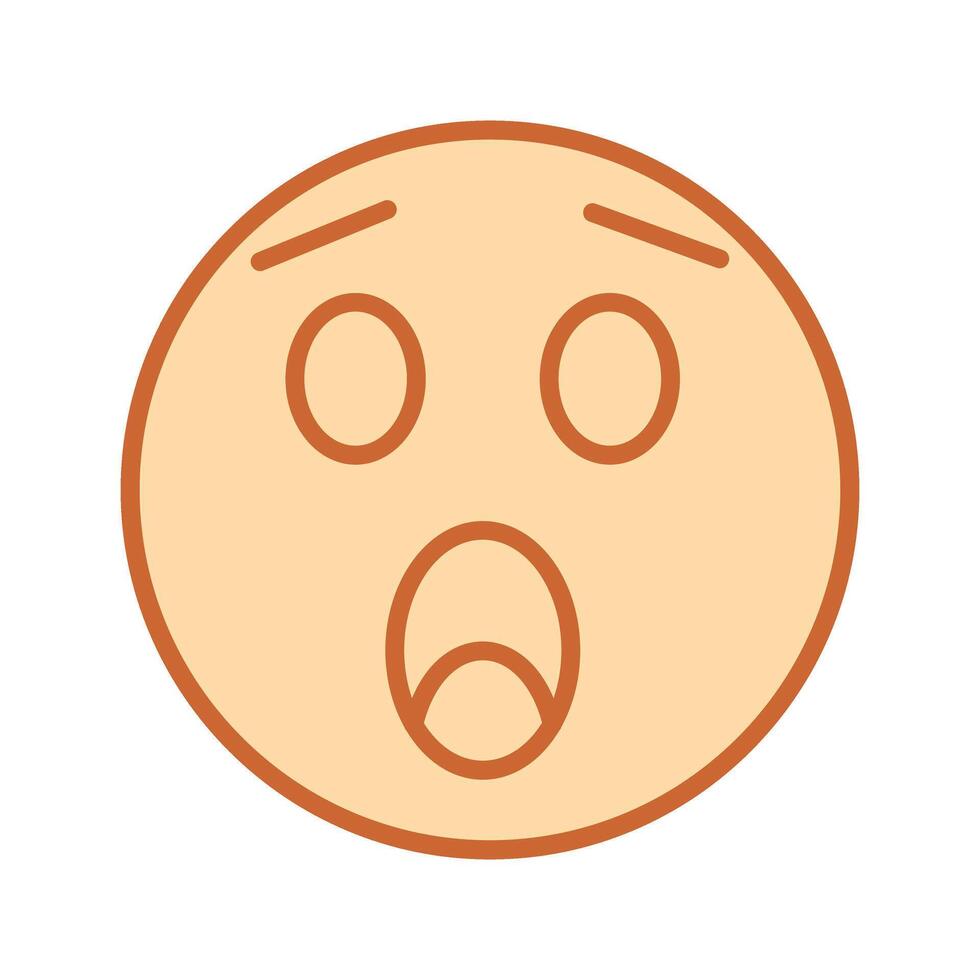 Astonished Face Icon Design vector