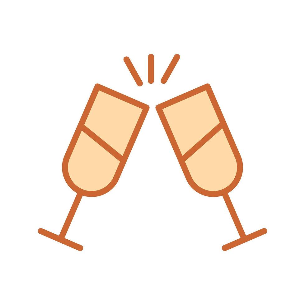 Champagne Toast Icon Design vector