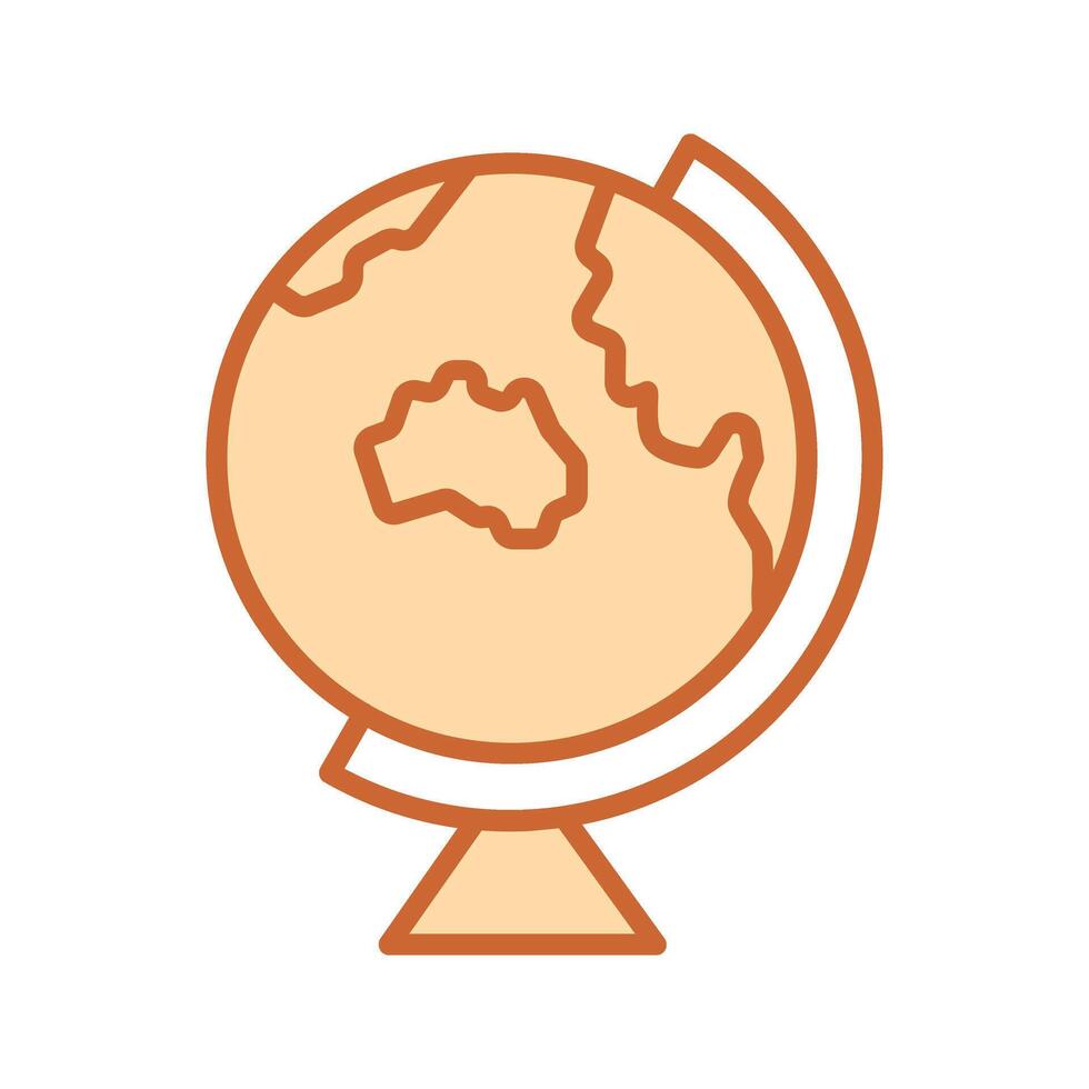 Earth Globe Asia Australia Icon Design vector
