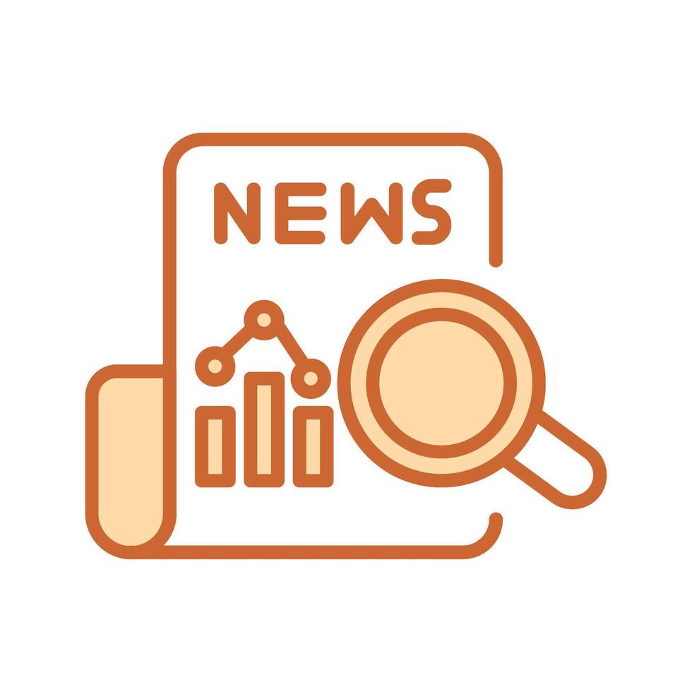 News Analysis Icon Design vector