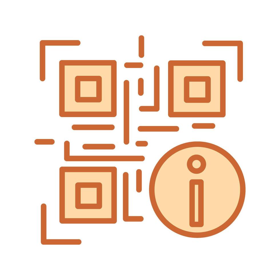 QR Code Information Icon Design vector