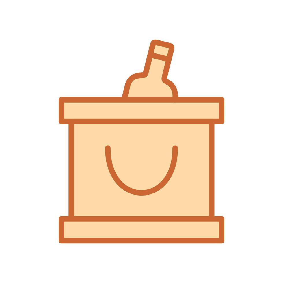 Wine Cooler Icon Design vector