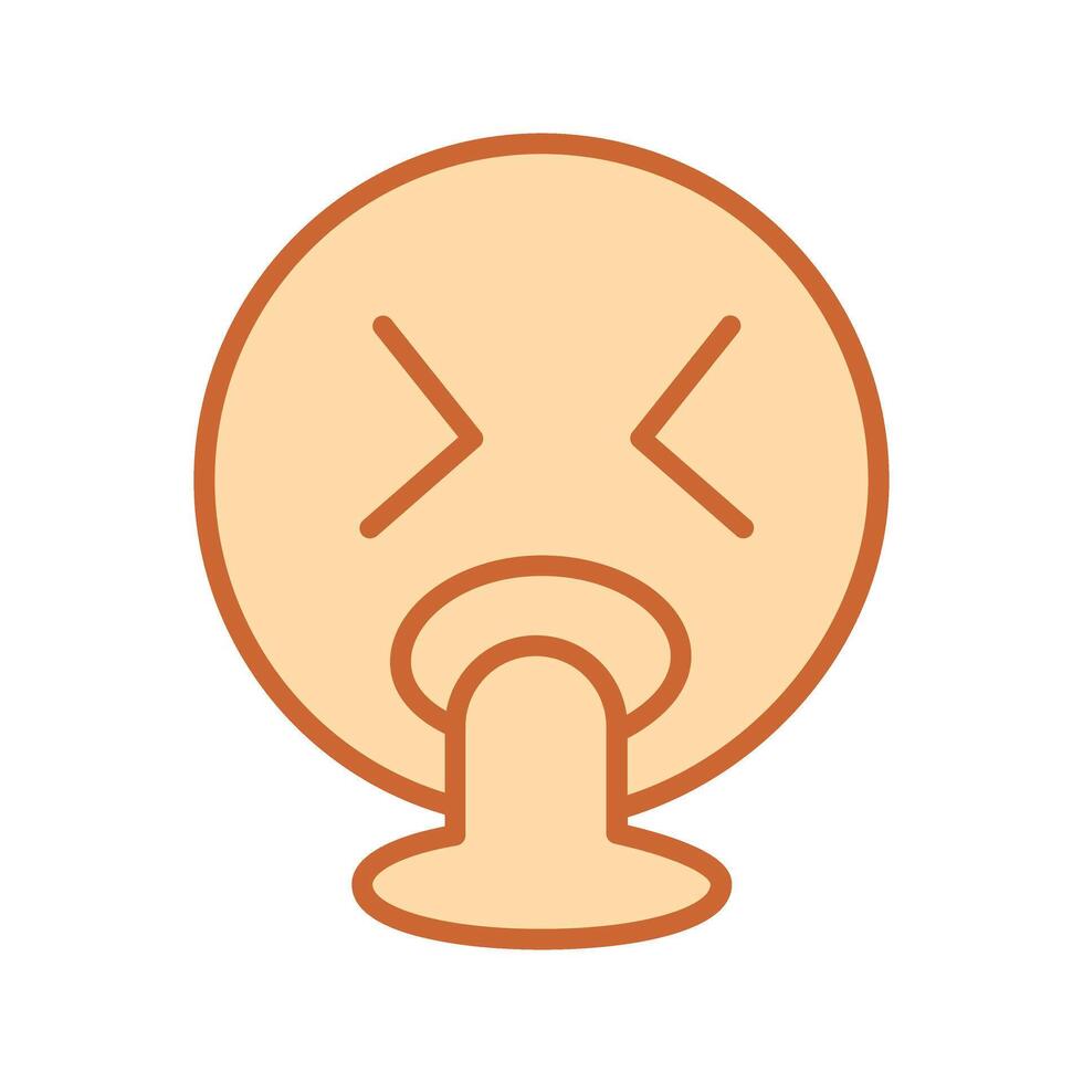 Face Vomiting Icon Design vector