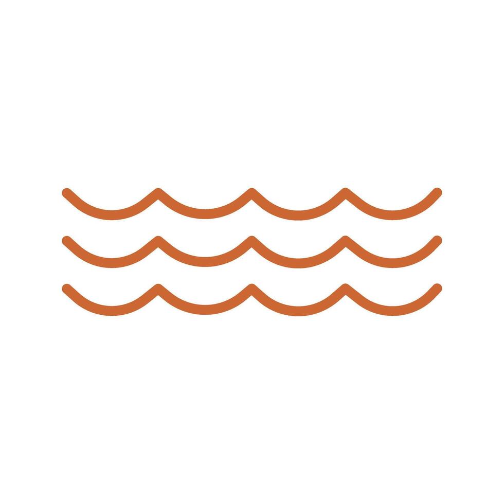 Water Wave Icon Design vector