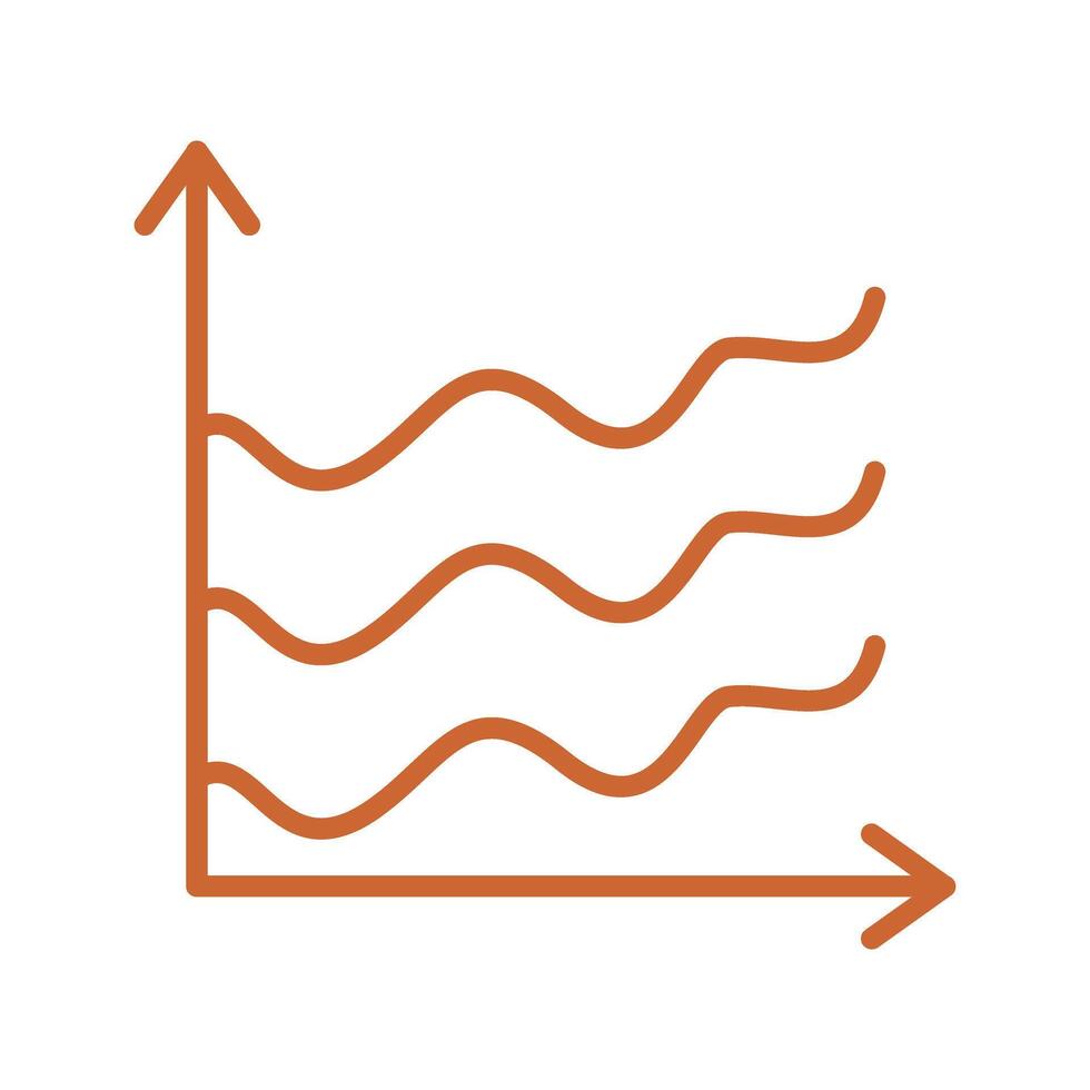 Spline Chart Icon Design vector