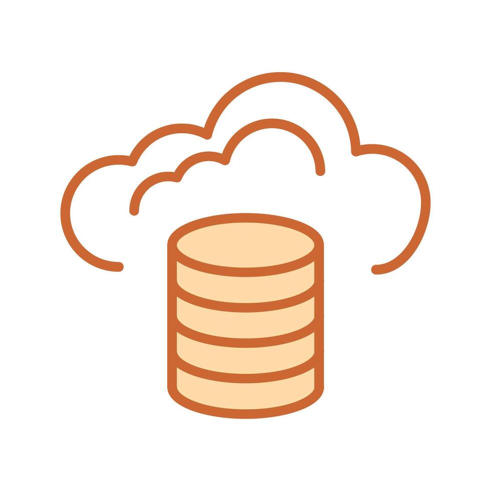 Cloud Database Icon Design vector