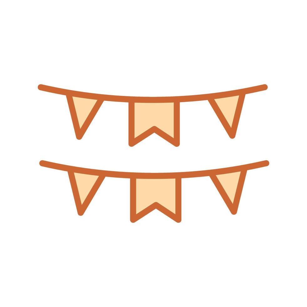Bunting Flags Icon Design vector
