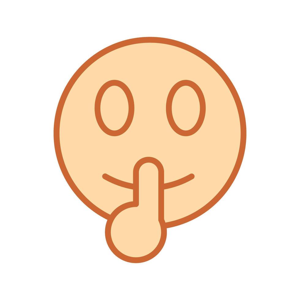 Shushing Face Icon Design vector