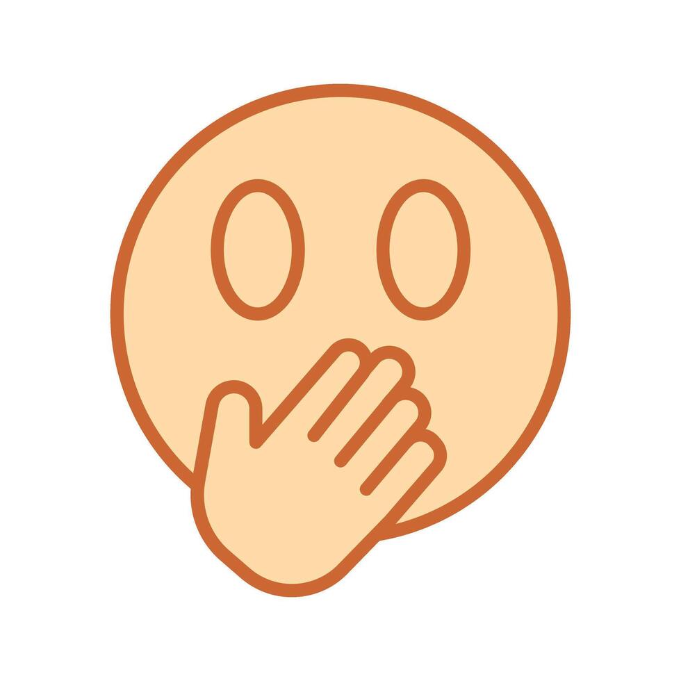 Face with Hand Over Mouth Icon Design vector