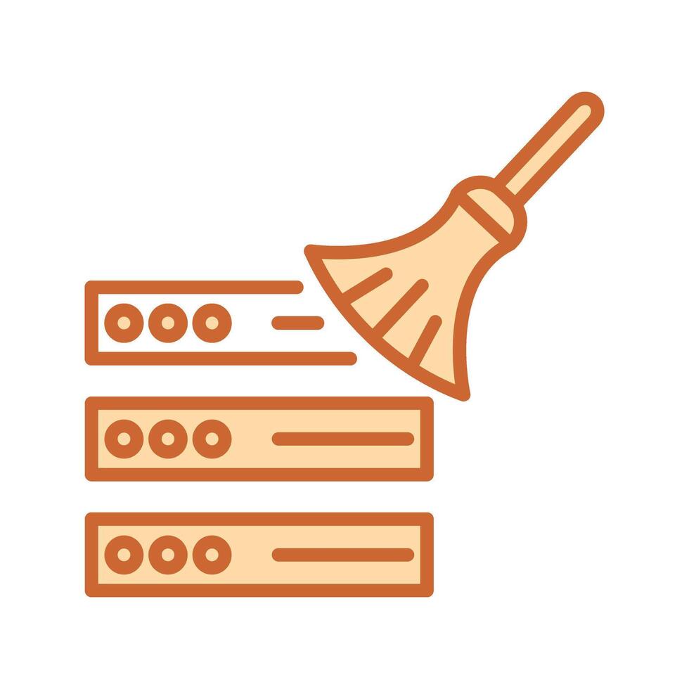 Data Cleaning Icon Design vector