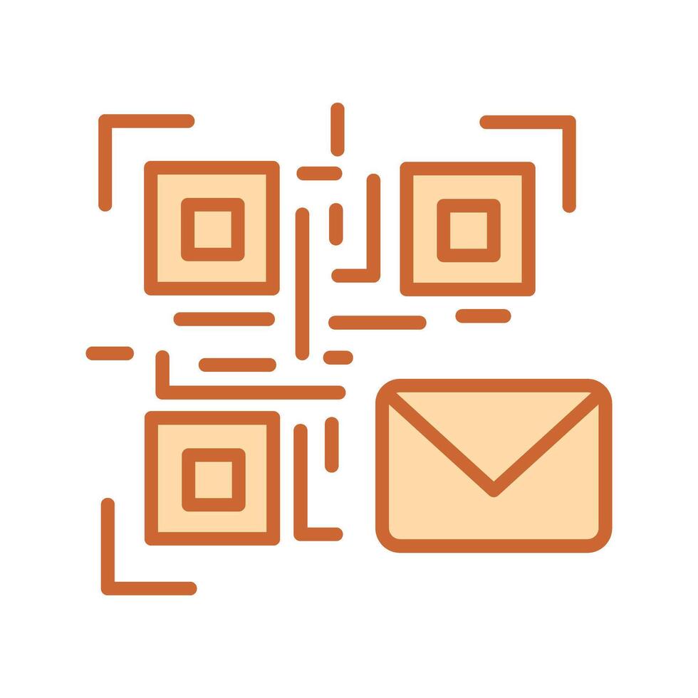 QR Code Email Icon Design vector