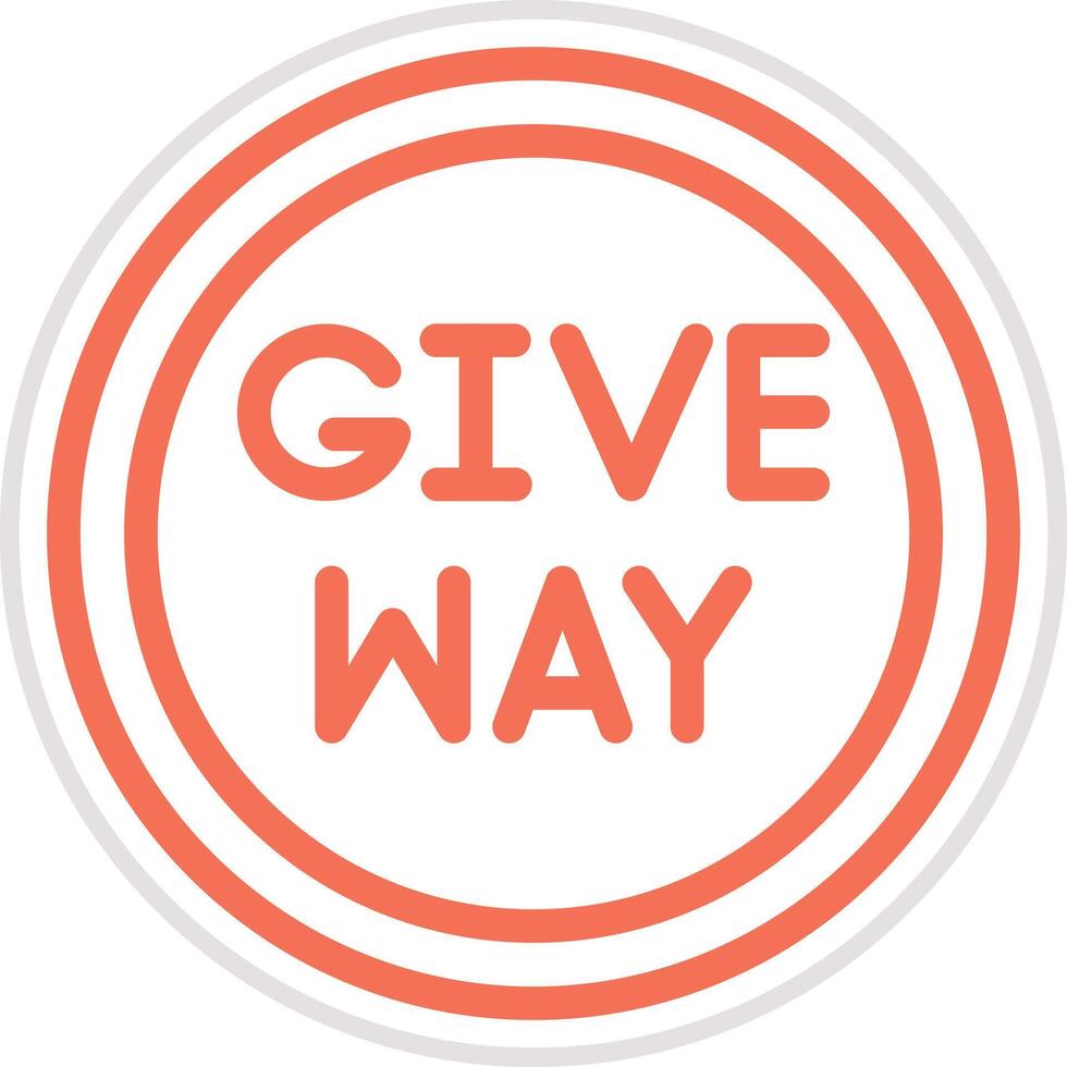 Give way Icon Design Illustration vector