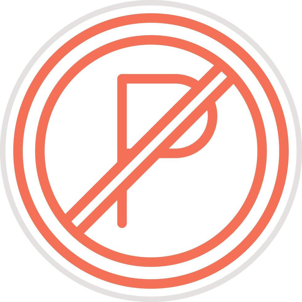 No parking Icon Design Illustration vector