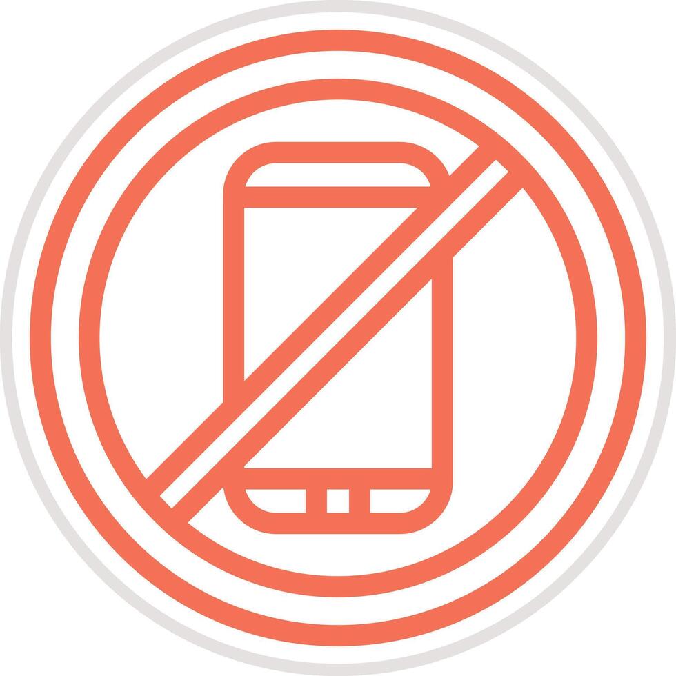 No phone Icon Design Illustration vector