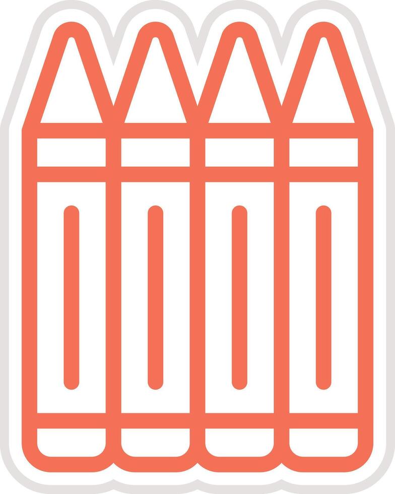 Crayons Icon Design Illustration vector